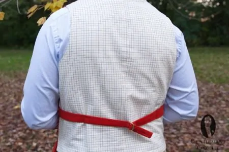 Cordings Moleskin Vest with Tattersall Back