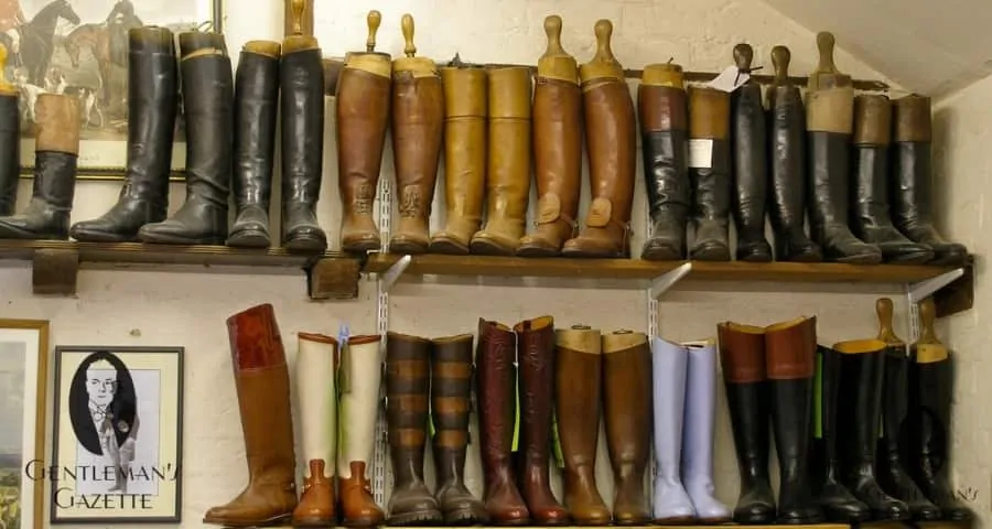 In Mr Batten's office - What a boot selection