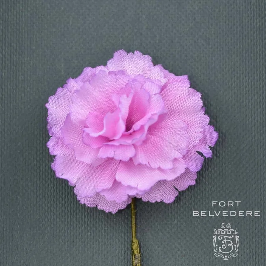 Light Pink Carnation Boutonniere Buttonhole Handmade Silk Fort Belvedere