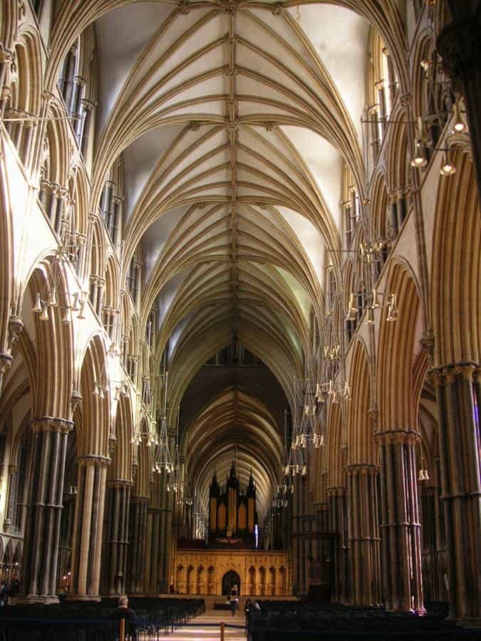 Nave of Lincoln Cathedral England