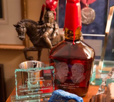 Throughout the house you will find items dipped in Maker's Mark Wax