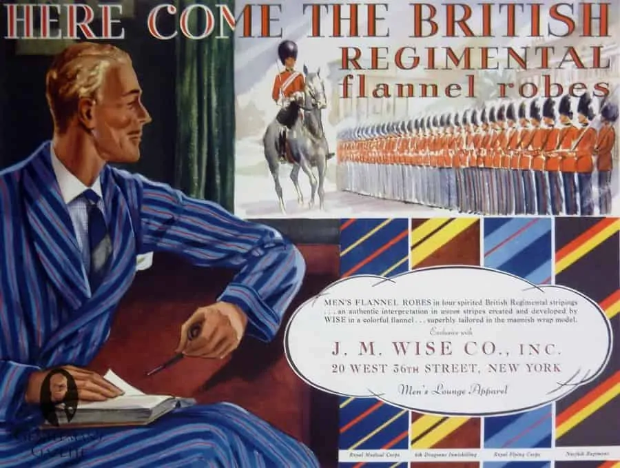 Regimental Flannel Robes by J. M Wise Co. Inc