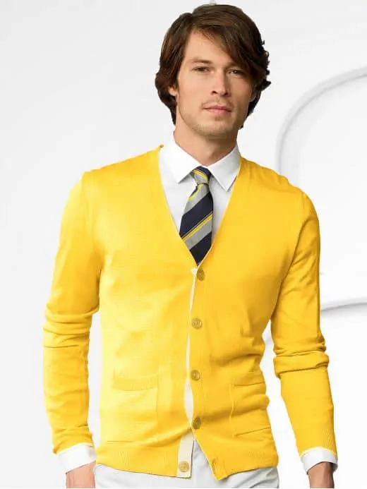 Summer cardigan in bright yellow