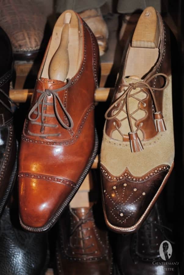 Half Brogue without Medallion & two tone Ghillie brogue shoe by Ugolini