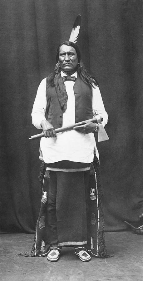 A Cheyenne Indian with Moccasins