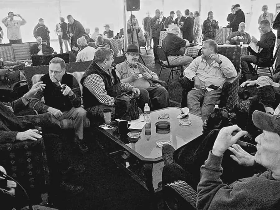 Chicago Pipe Expo smoking tent - credit - The Pipe Guys.com