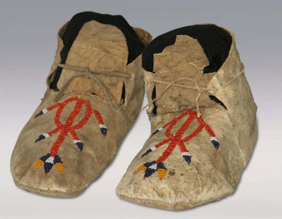 Northern Plains Indian Beaded Moccasins, 19th century