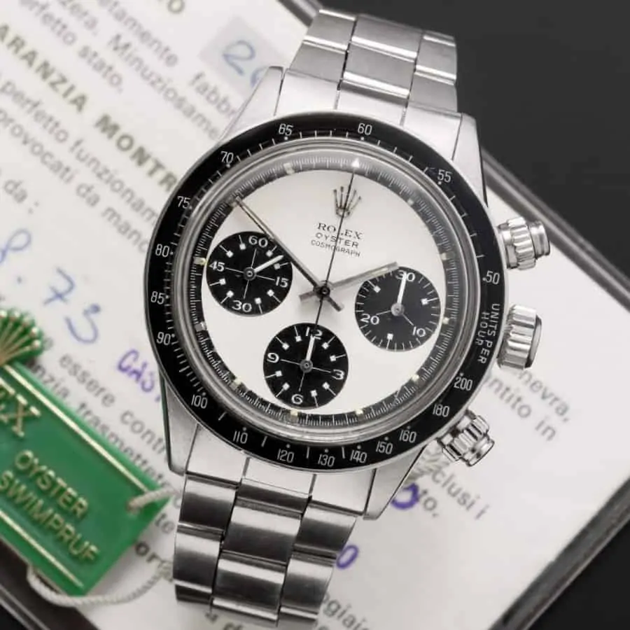 Rolex. A fine and rare stainless steel manual wind chronograph wristwatch