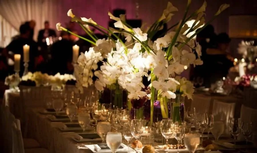 Dinner Table at Wedding Reception