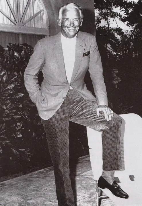 Douglas Fairbanks, Jr., wearing Gucci loafers