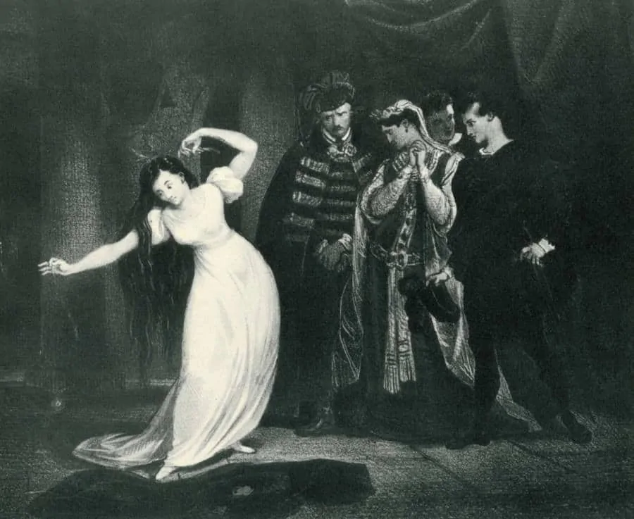 Harriet Smithson portraying Ophelia
