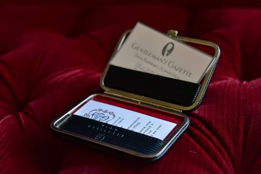 Fort Belvedere Business Card Case In Padded Leather And Leather Lining Fort Belvedere Business Card Case in padded leather and leather lining