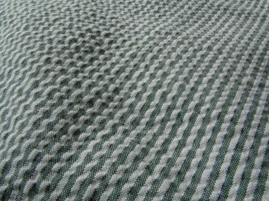 Photo of green seersucker fabric 