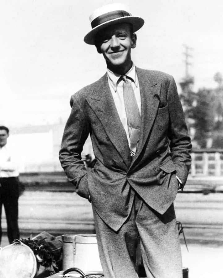 Fred Astaire with Boater and Tie Bar