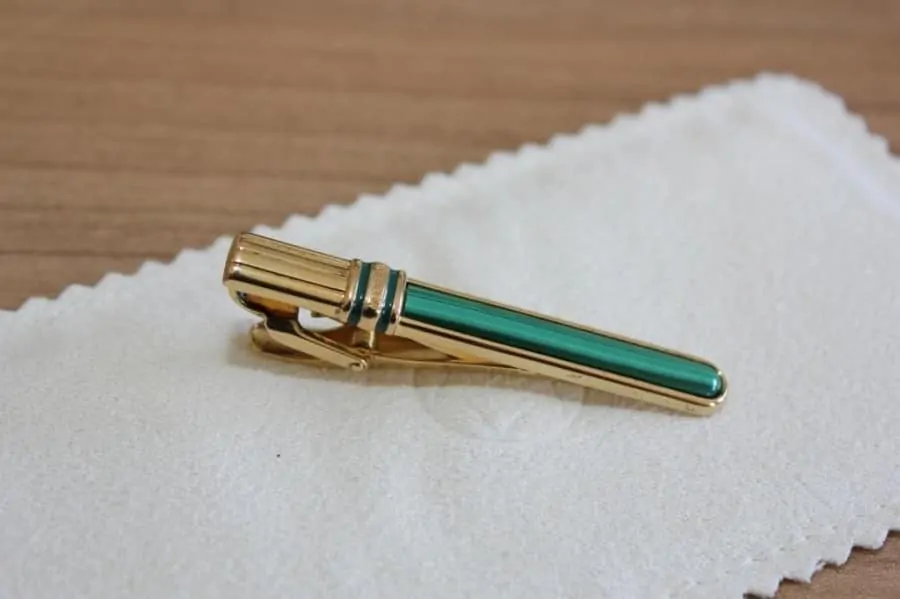 Malachite tie clip from Montblanc from the 1990s
