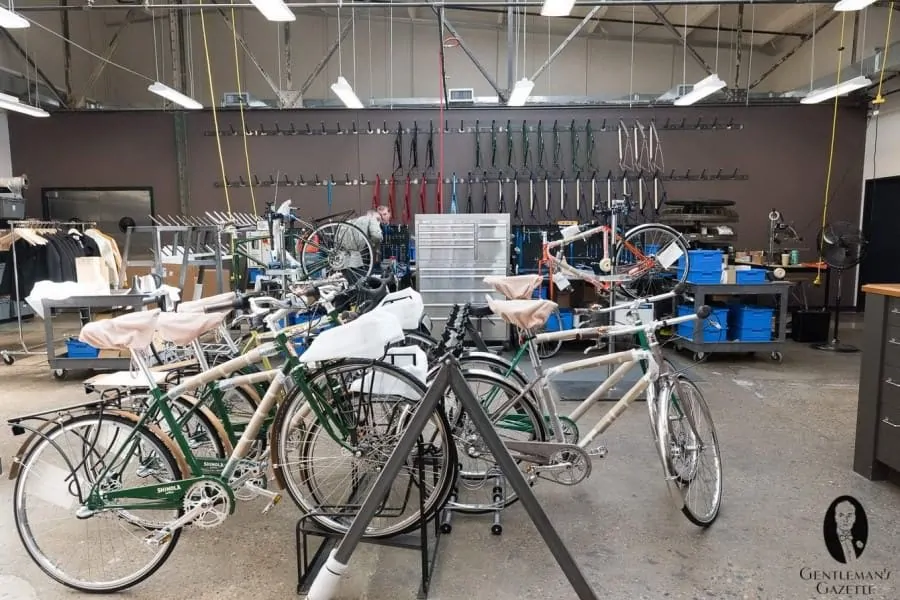 Shinola Bikes are assembled in the Shinola shop