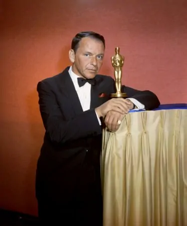 Frank Sinatra with Oscar in Color