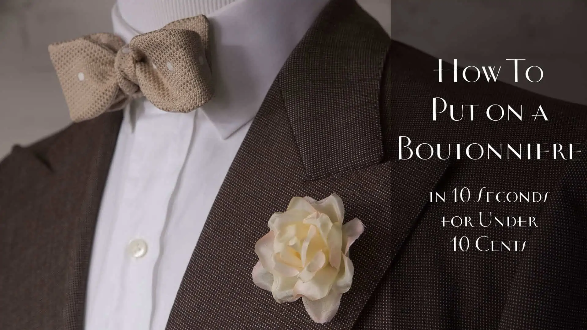 How To Put on a Boutonniere