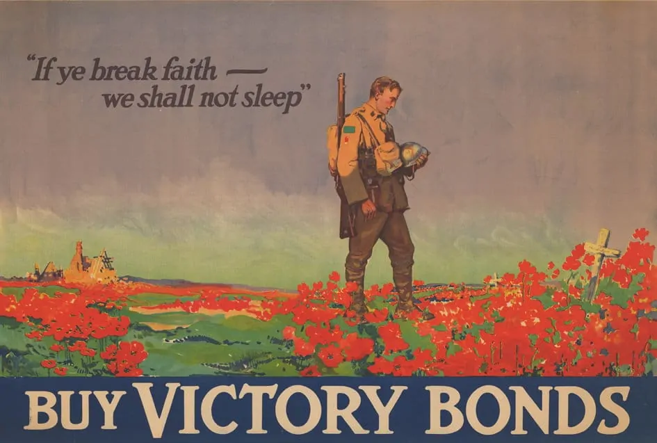 Vintage Flanders Poppy Poster