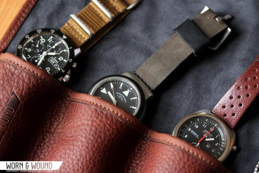 Worn & Wound Watch Roll Hunter Detail