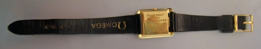 Back view of the Omega with inscription from his friend Grant