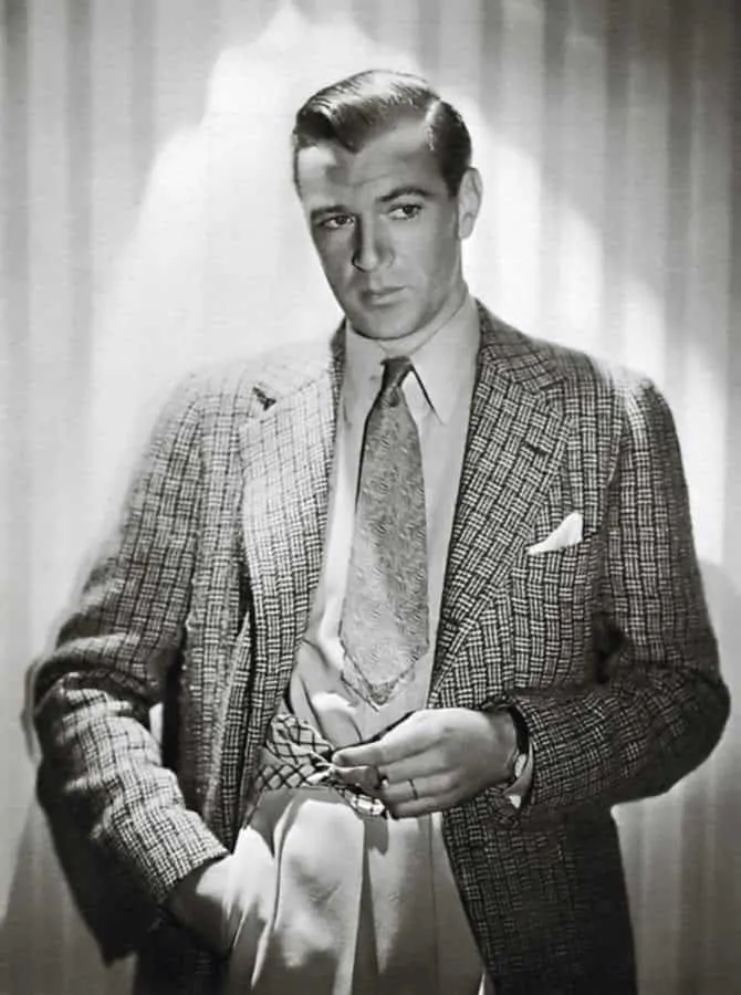 Gary Cooper 1937 - by William Walling Jr. - note the length of the tie