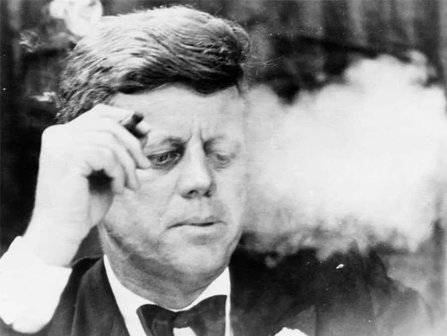 JFK smoking in Black Tie