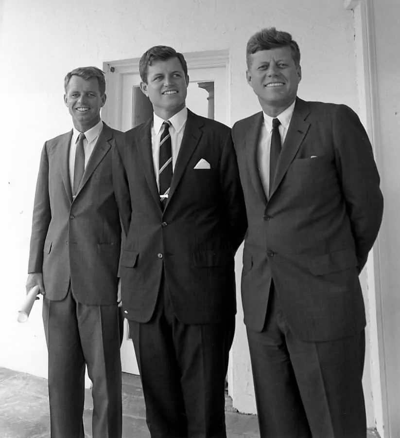 Robert, Ted and John Kennedy - look at the disappearing pocket square