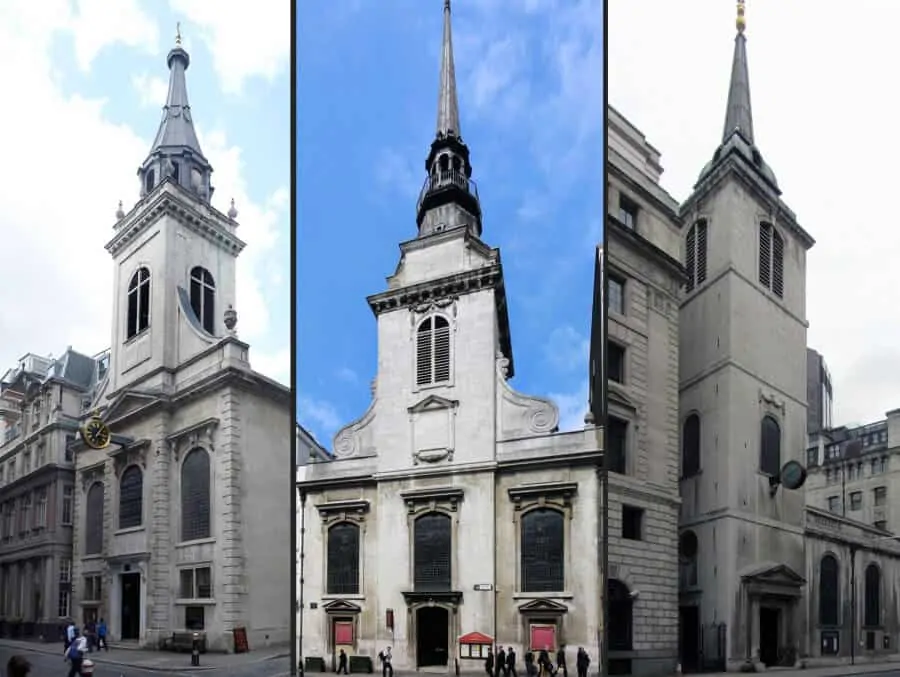 LTR St. Edmund, King and Martyr, City of London, St. Martin, Ludgate, St. Margaret, Lothbury - all London