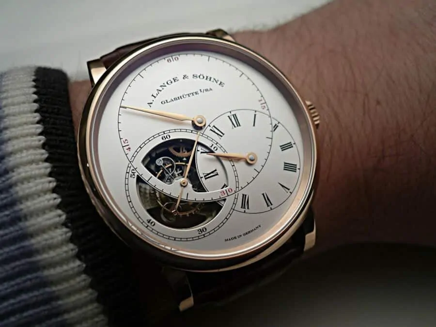 A Lange watch on the wrist