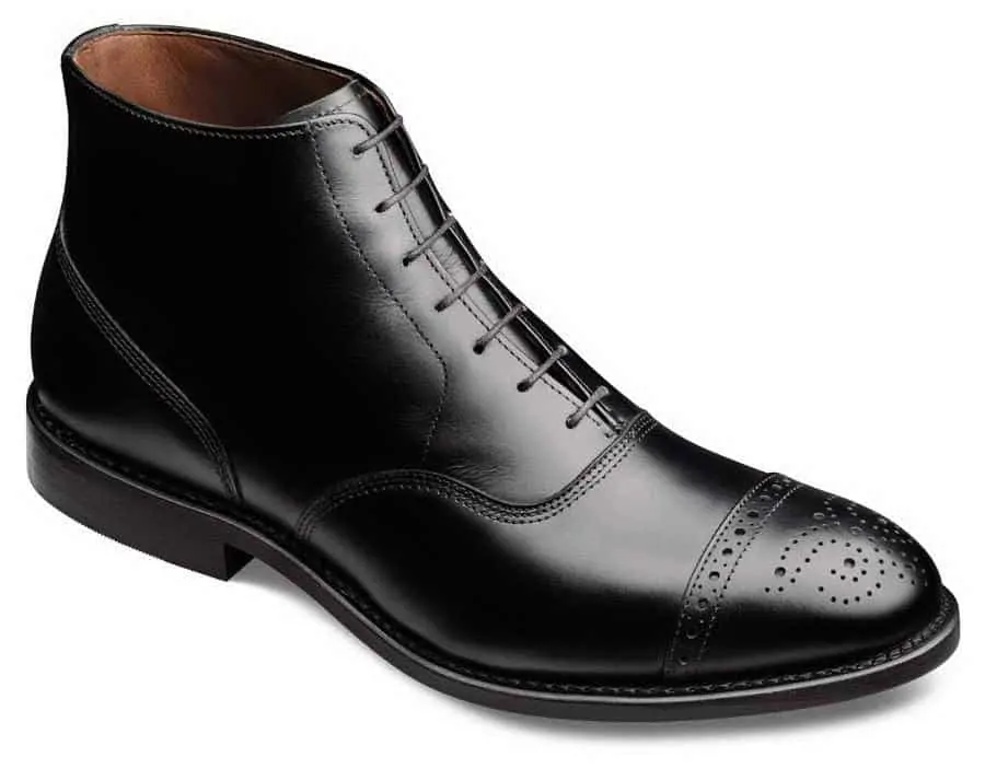 Allen Edmonds Balmoral Boots interpretation with heel cap in black