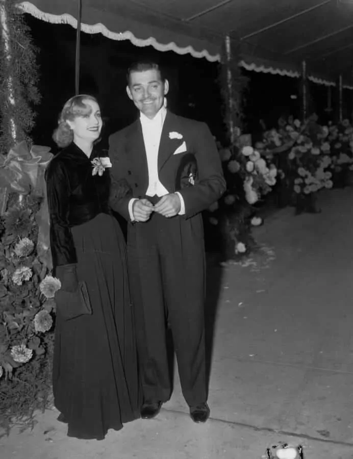 Clark Gable in proper White Tie ensemle with Carole Lombard