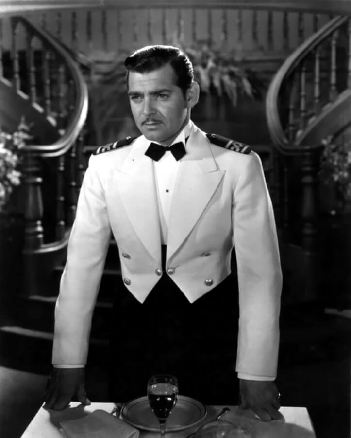 Clark Gable wearing a mess jacket