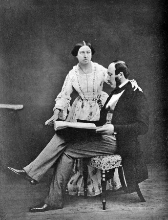 Queen Victoria and Prince Albert wearing Black Balmoral Boots in 1854