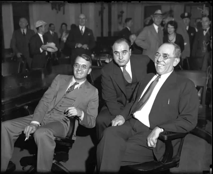 Al Capone and his legal team