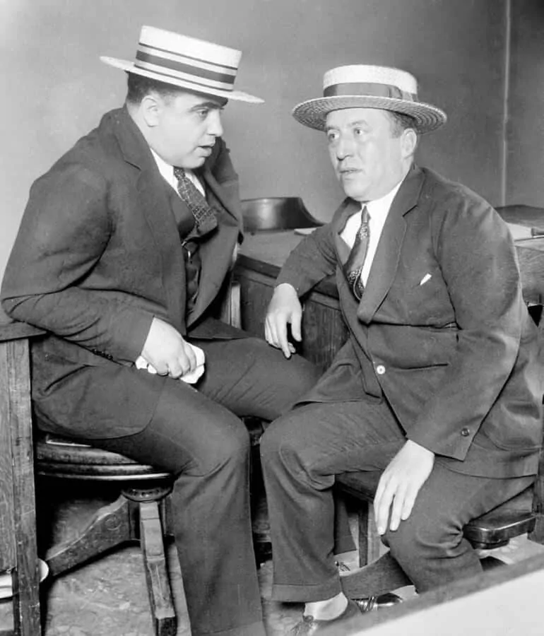 Capone with 3 piece suit and boater hat