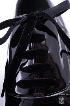 Evening Shoelaces in Black Velvet for Black Tie White Tie by Fort Belvedere