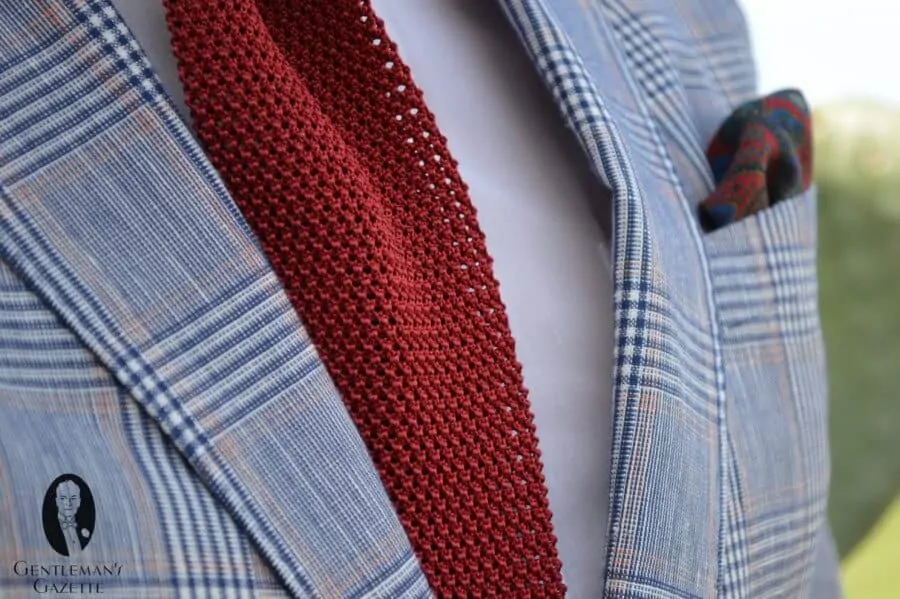 Knit Tie, Gagliardi Sport Coat, and Pocket Square