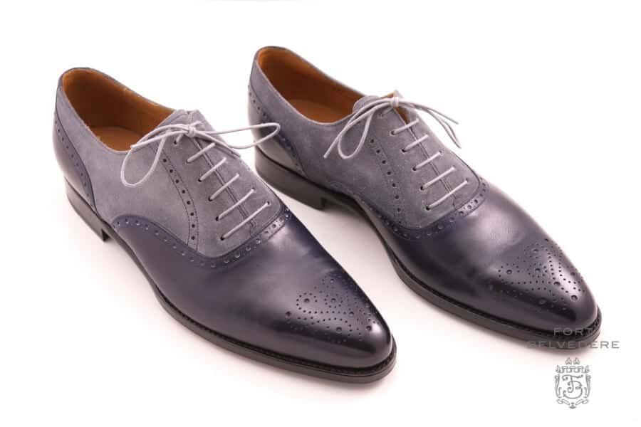 Two tone oxford with light grey shoelaces by Fort Belvedere