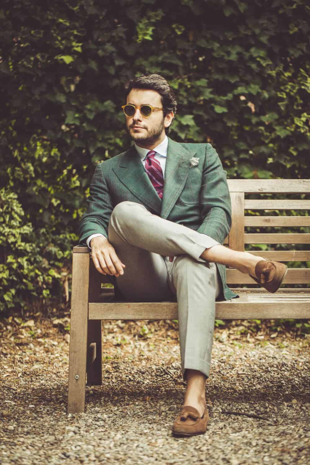 Veste Sport Sur Mesure Ferdinando Guadagno - Occasion Très Bon état, Taille L, Couleur Beige