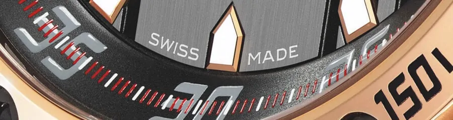 Swiss Made marking on a watch