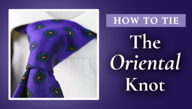Madder Silk Tie in Purple with Paisley in oriental knot