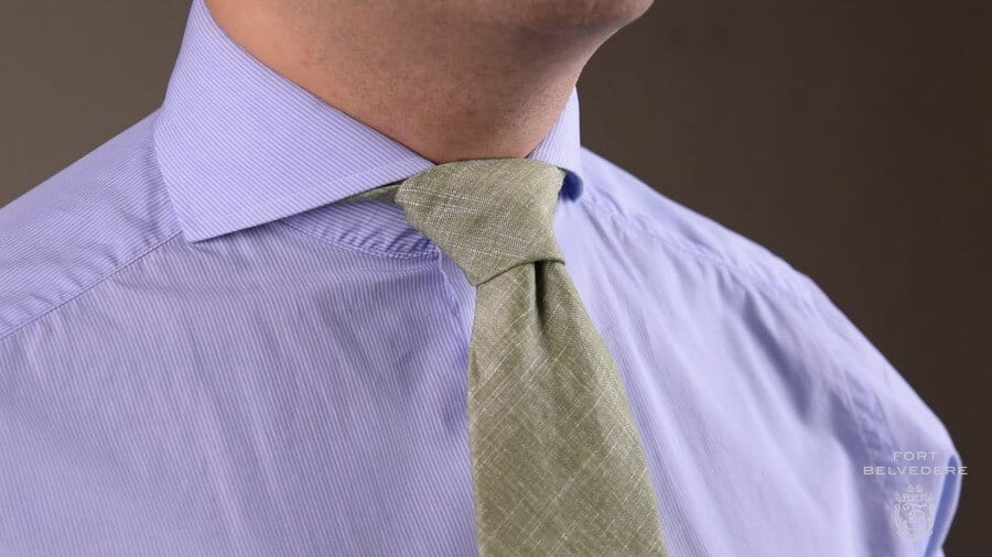 Half Windsor Knot with Thin Tie by Fort Belvedere