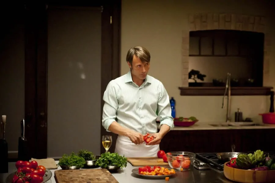 Hannibal is always relaxed yet stylish while cooking