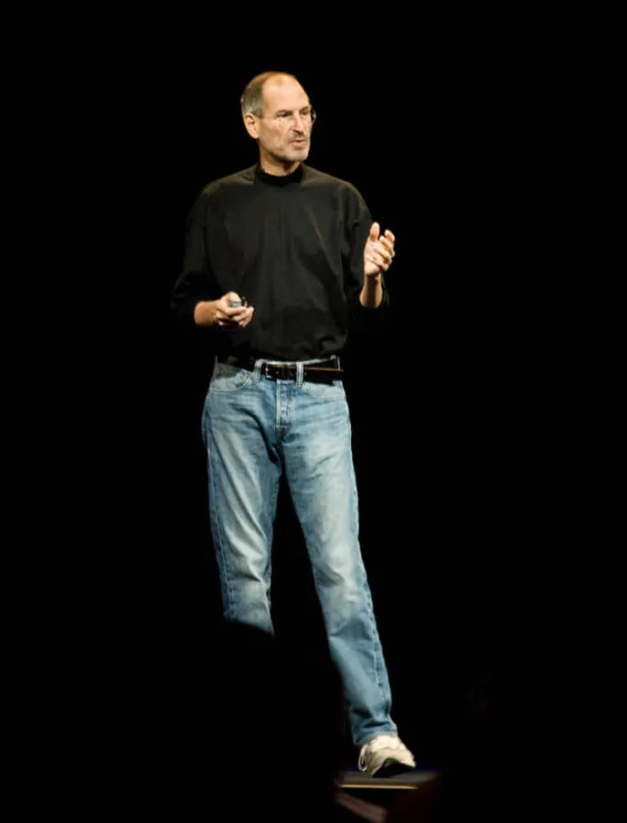 Steve Jobs was known for wearing blue jeans to work