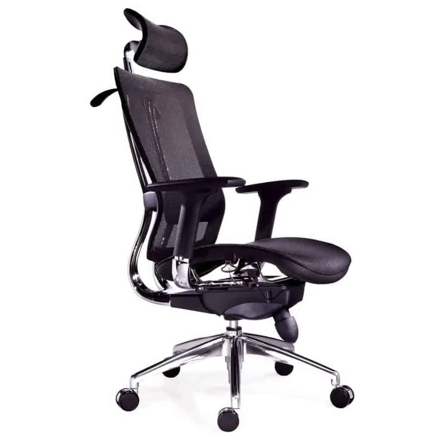 A completely adjustable ergonomic chair