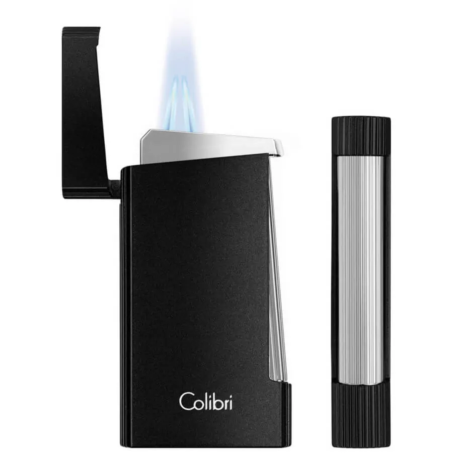 A dual flame Colibri torch lighter