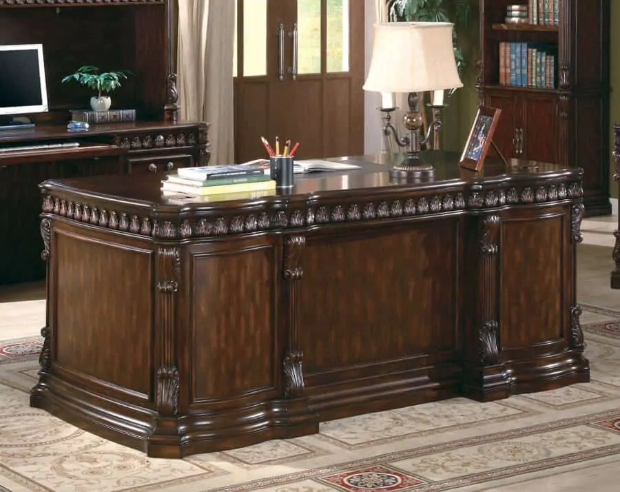 A typical executive desk in wood