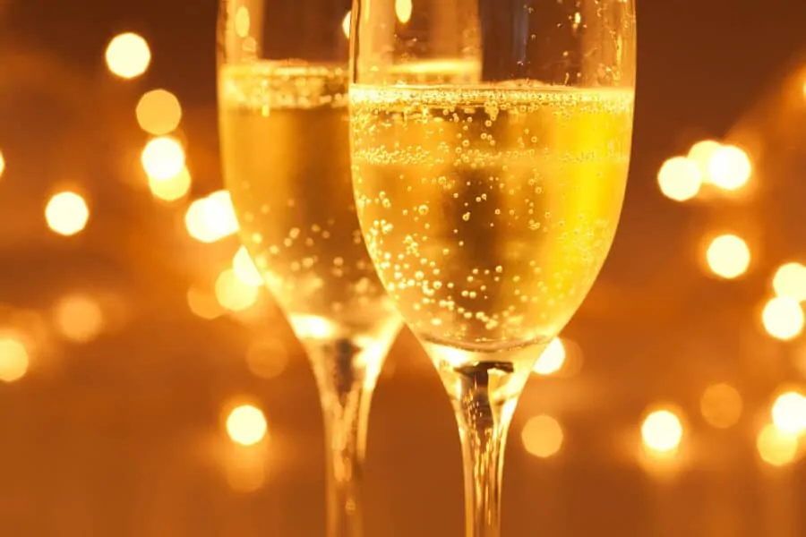 Close Up of Champagne Bubbles