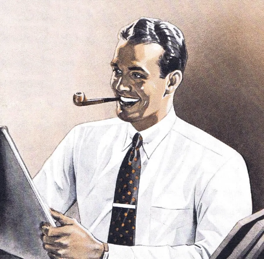 Nostalgic images of the suburban pipe smoker